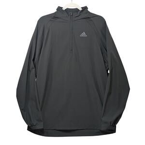 Adidas Men’s M Black Lightweight Windbreaker Jacket Athletic Running Sport